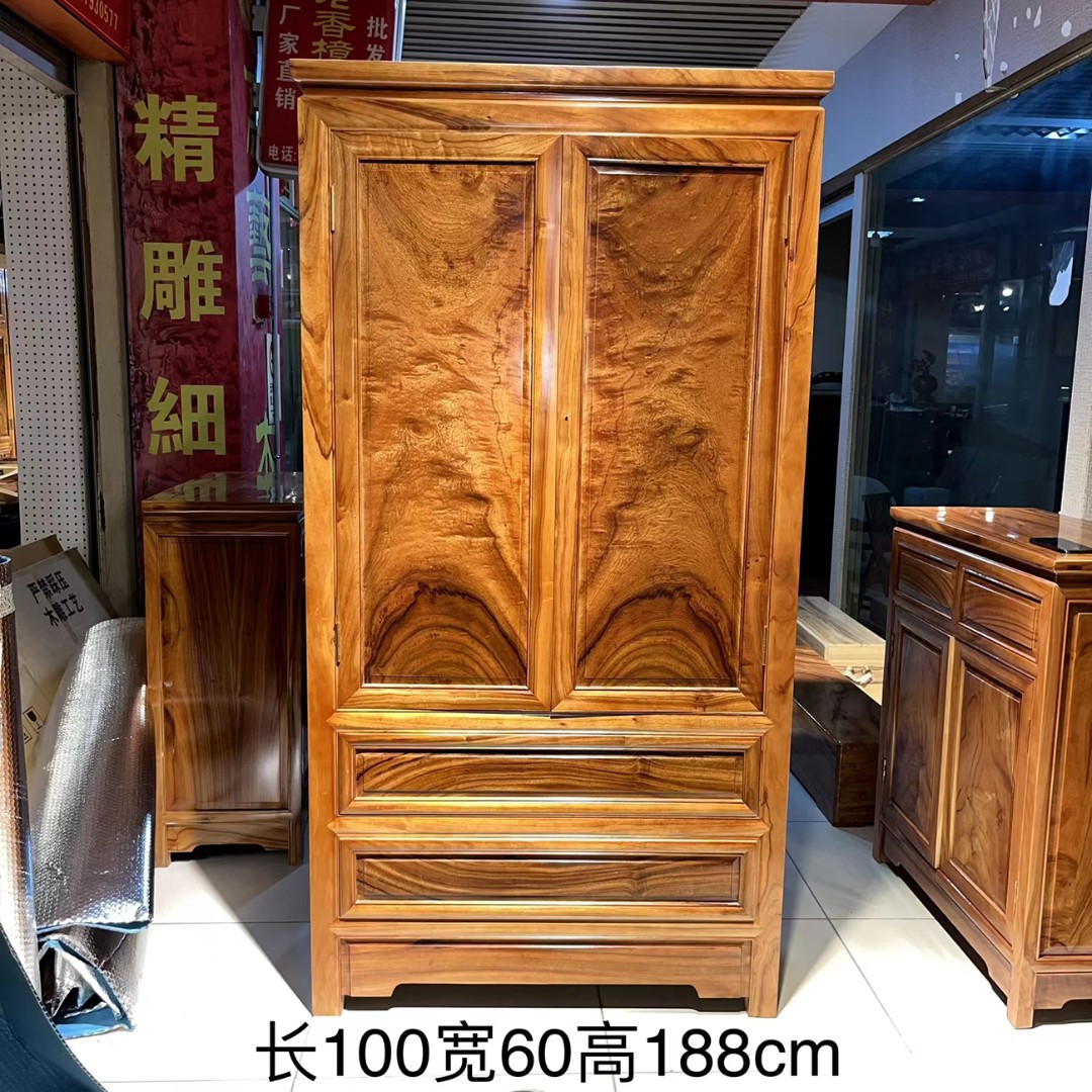 【清瑞香樟木】香樟木矮柜衣柜柜子中式客厅新中式箱子双门实木卧室