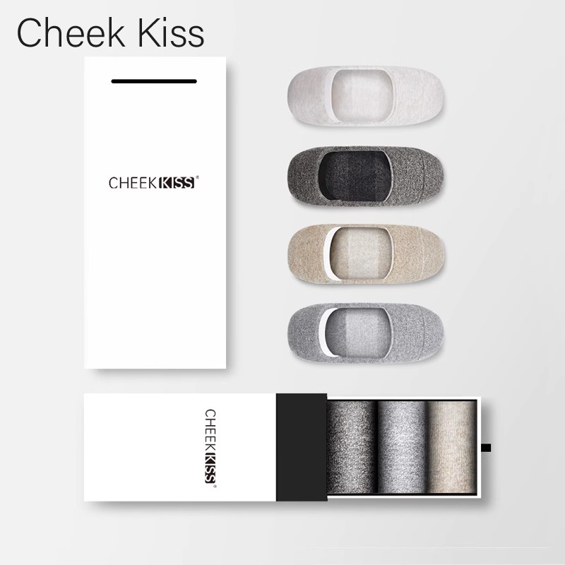 CheekKiss男士船袜浅口隐形防滑不掉跟夏季透气防臭吸汗抑菌袜子