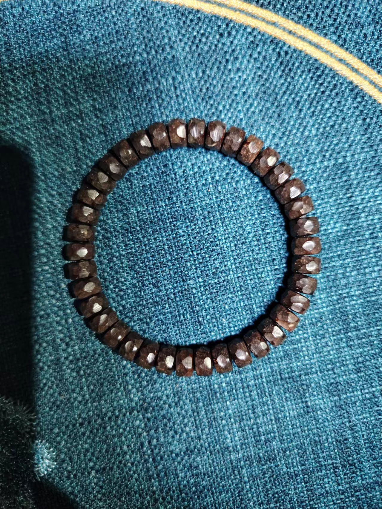 山河锦文玩原生态手串椰蒂金光闪闪