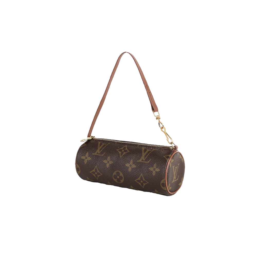 99新 LouisVuitton/路易威登 lv巴比龙老花mini圆筒手拿包