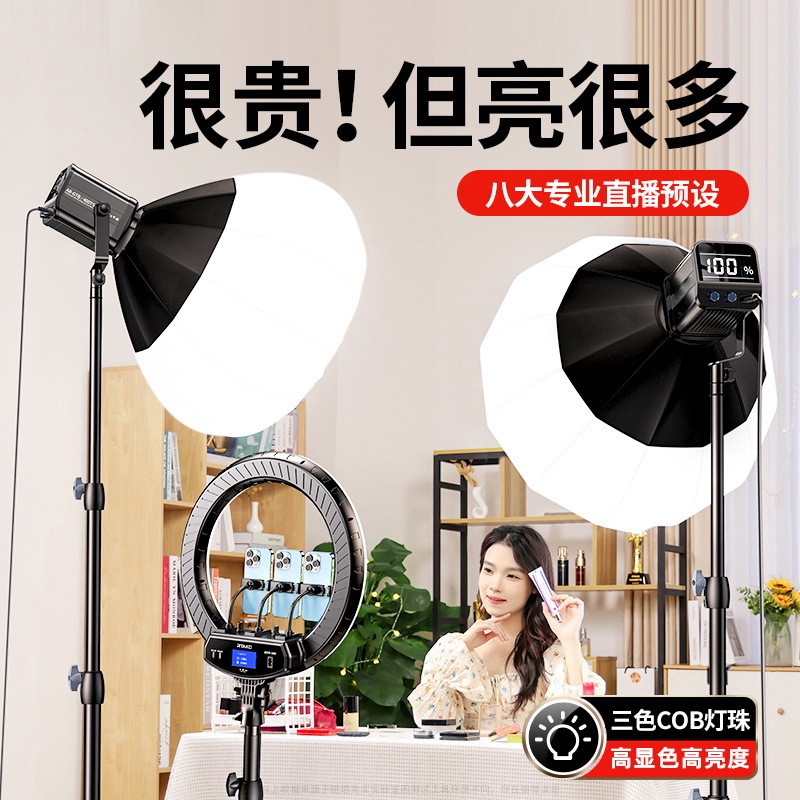 【主播专享】补光灯主播专用美颜嫩肤LED球形柔光灯专业拍照室内