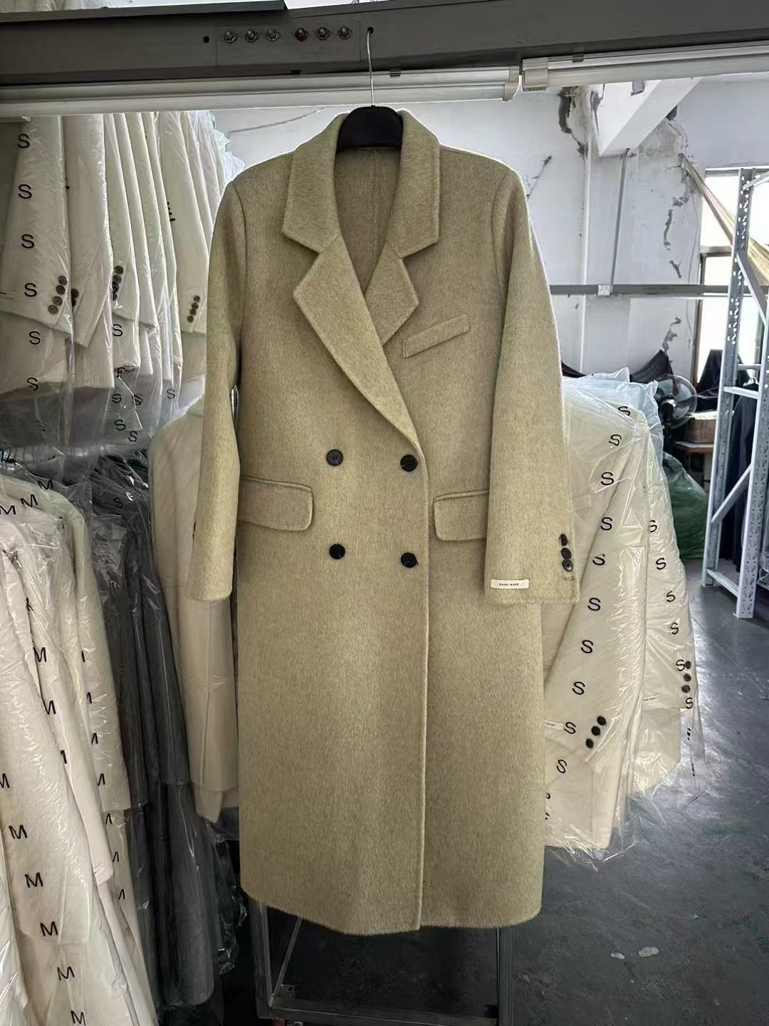 双面大衣秋冬百搭毛呢气质中长款