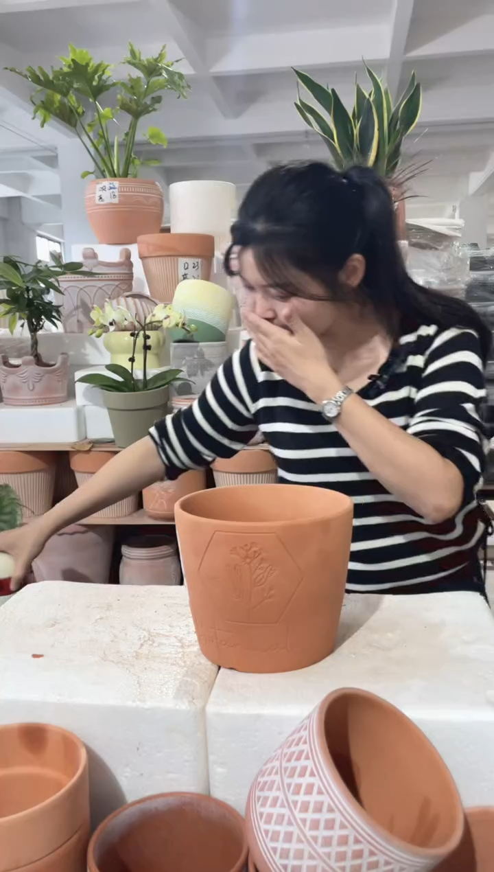 【闪购商品】红陶经典六角花16-13