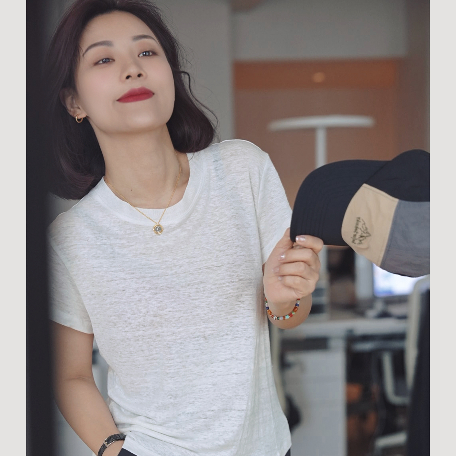 XIYE&W【雪花T】纯色圆领T恤