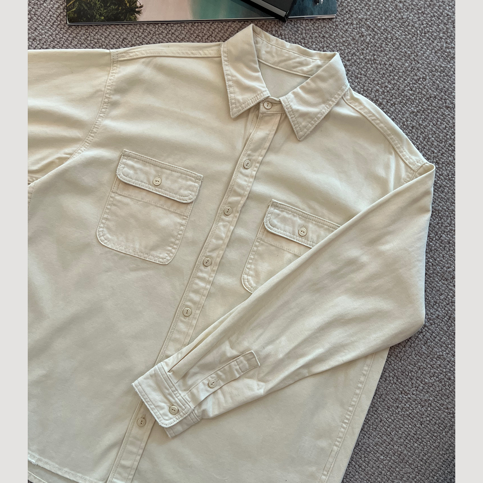 XIYE&W【牛奶糖】纯色百搭牛仔衬衫