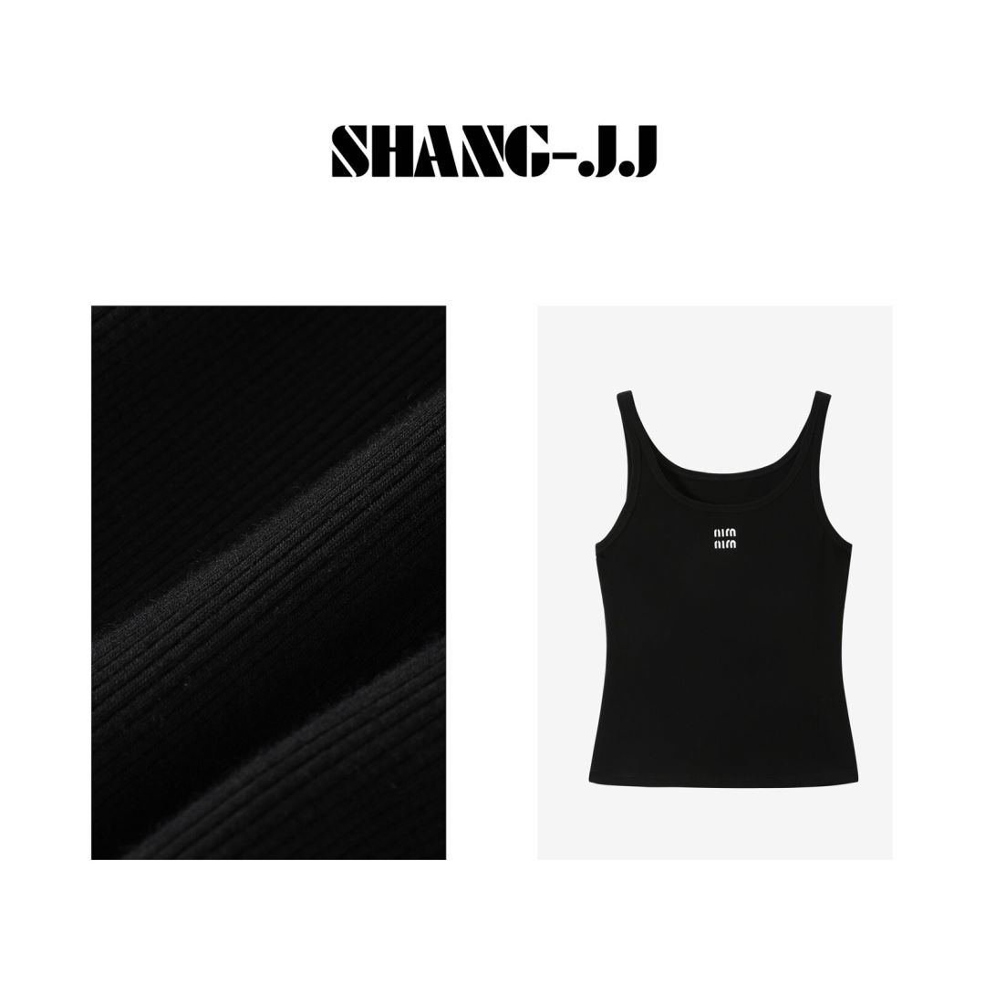 SHANG-JJ【罗纹背心】凹凸CR罗纹300G棉人棉混纺通勤背心q131598p