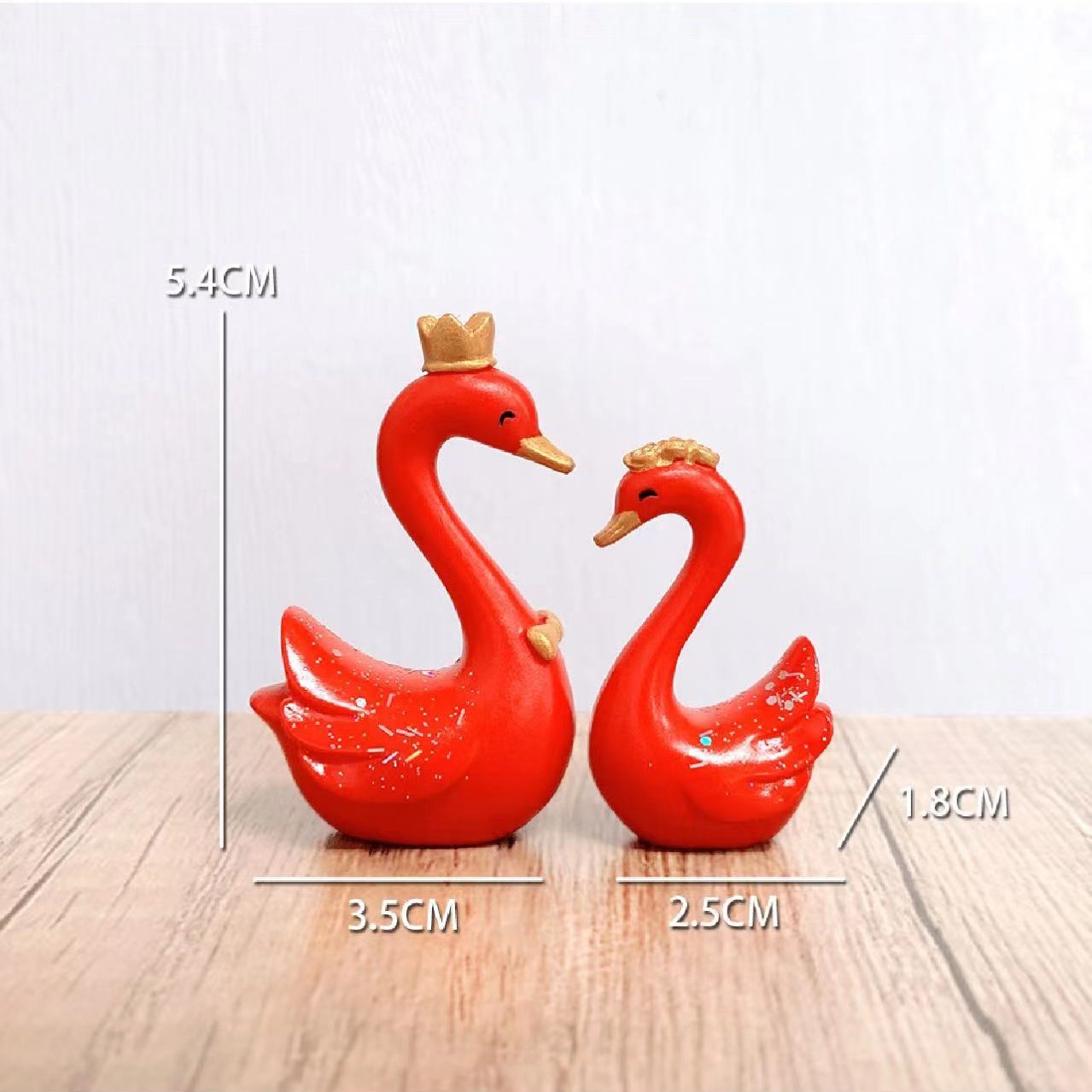 【壹家宠粉】迷你小天鹅 收纳筐配饰专用树脂饰品 