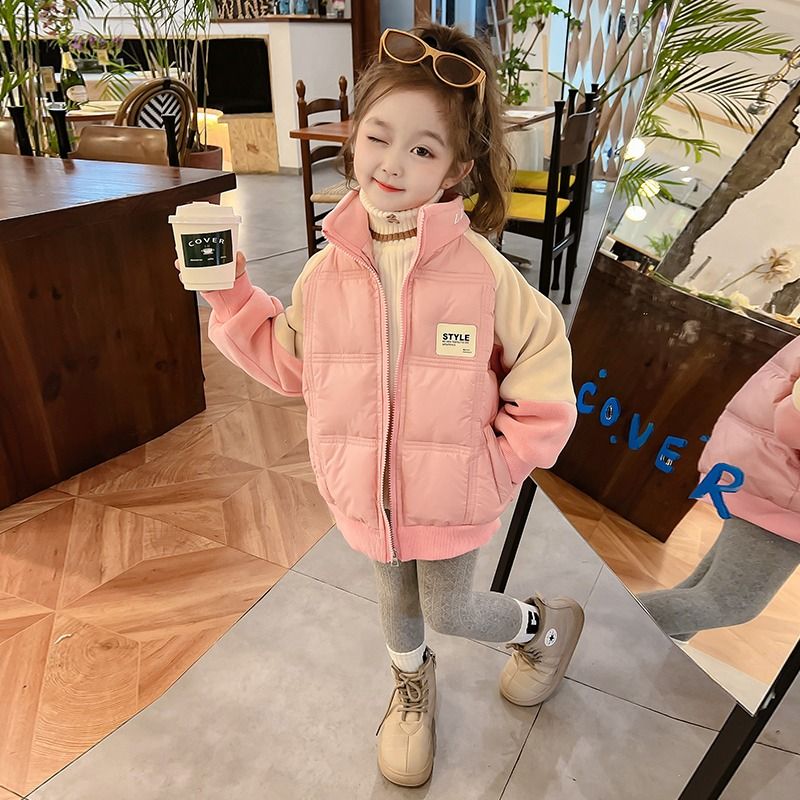 巴拉巴拉女童棉服冬2023新款洋气儿童夹棉加厚上衣小女孩冬季棉袄