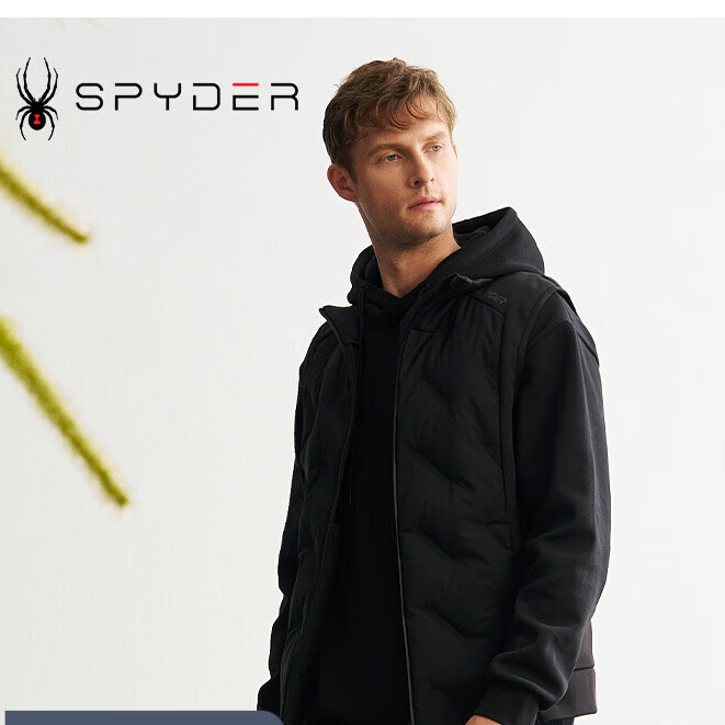SPYDER秋冬新品男子MOUNTAIN LIFE 舒适保暖羽绒马甲背心24MF237M