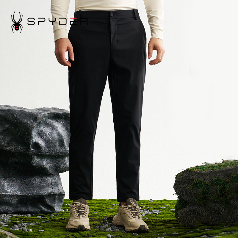 Spyder2024新款户外运动百搭舒适弹力加薄绒男式休闲裤  24EF543M