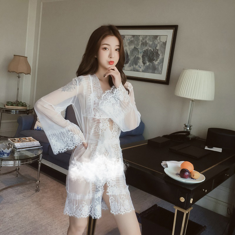 【清纯俏丽】网红高级性感网纱蕾丝纯欲睡裙