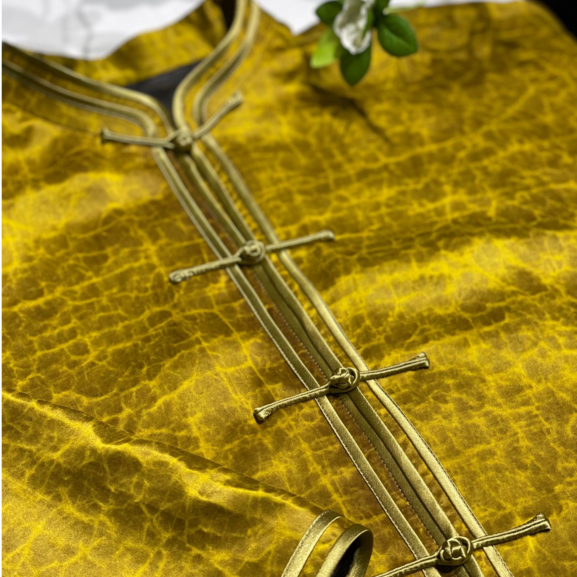 金缎龟古法手工上衣褂   可定制