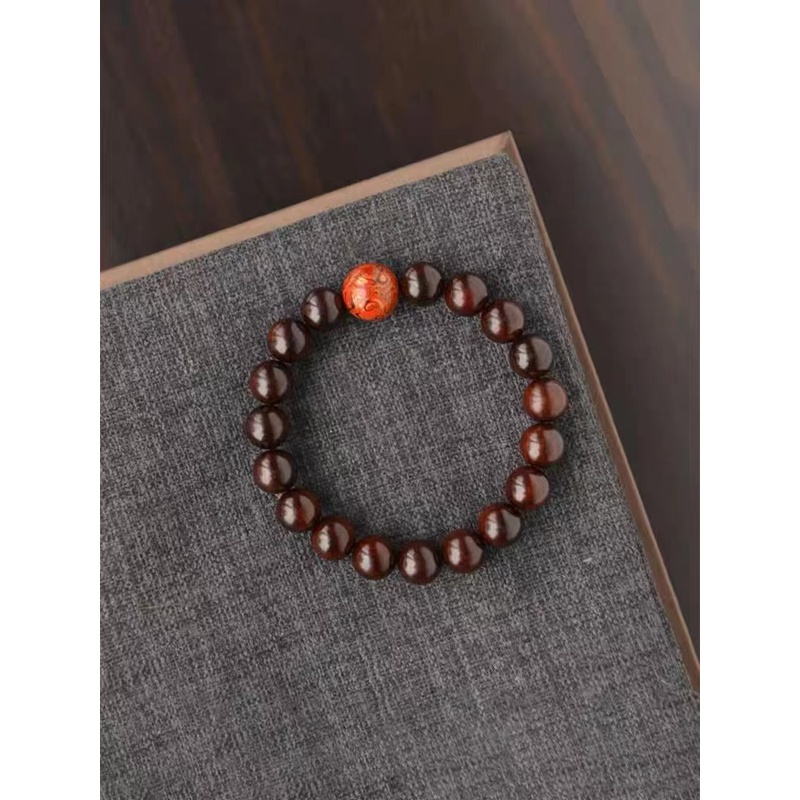 【方信】小叶1.0*18颗  配红色大漆珠