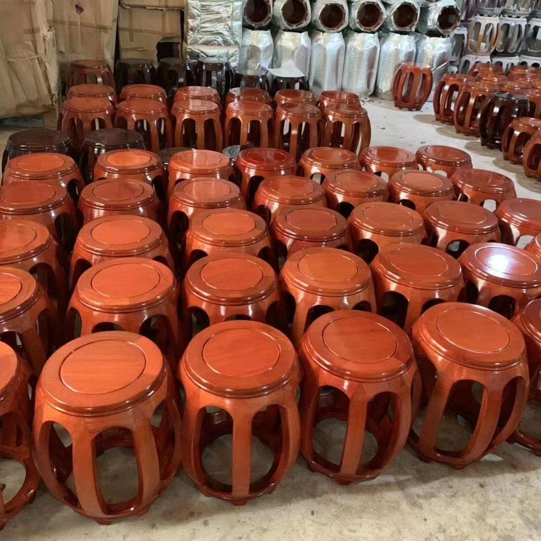 大号 花梨木鼓凳圆凳 餐凳 古筝凳琴凳 发其一