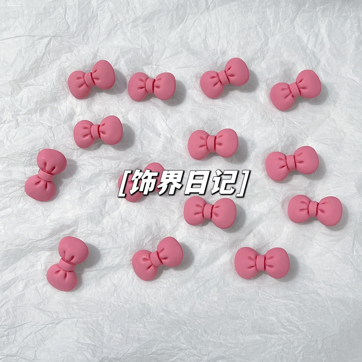 迷你甜美卡通可爱鸭嘴粉色装饰公主风蝴蝶结发夹温柔糖果色前额