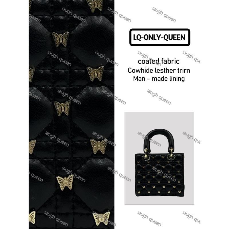 LQ-ONLY-QUEEN手工真皮女包蝴蝶4格黑色