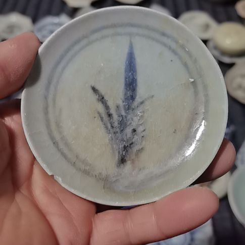 瓷片青花影青瓷片杯垫