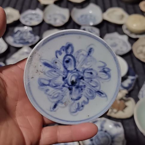 瓷片青花影青瓷片杯垫