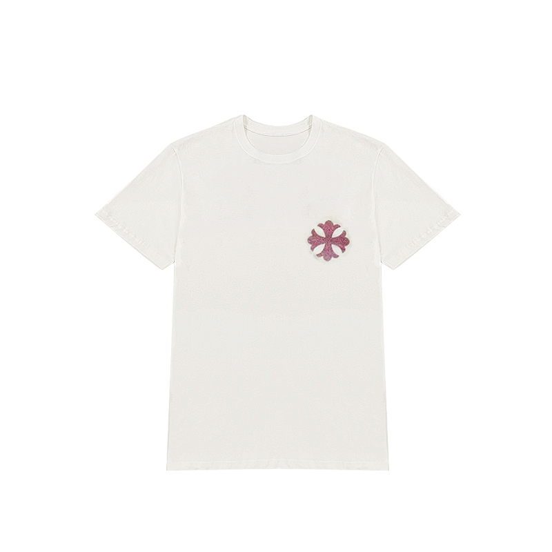 2025春夏新款烫钻克罗十字短袖T恤D2016