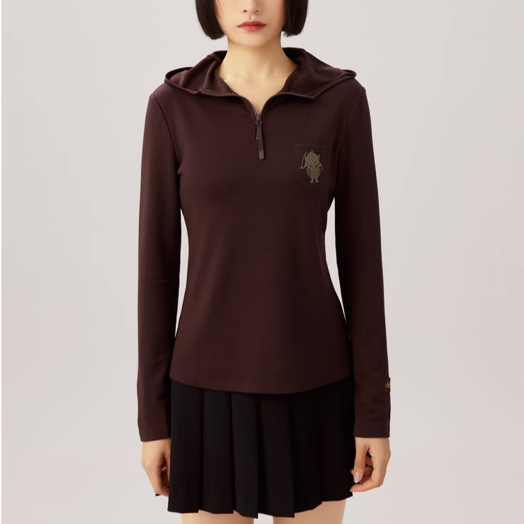 AMASS/阿玛施百搭时尚黑曜岩丘比连帽卫衣女5300662