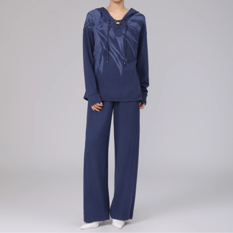 AMASS/阿玛施秋季简约百搭显瘦垂感纯色套装女5100515-5301115