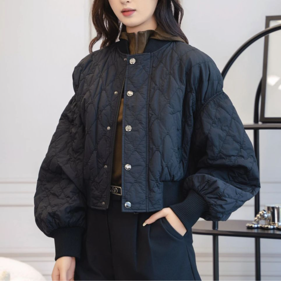 AMASS/阿玛施新雪丽短款棉服时尚休闲外套女夹克5400844