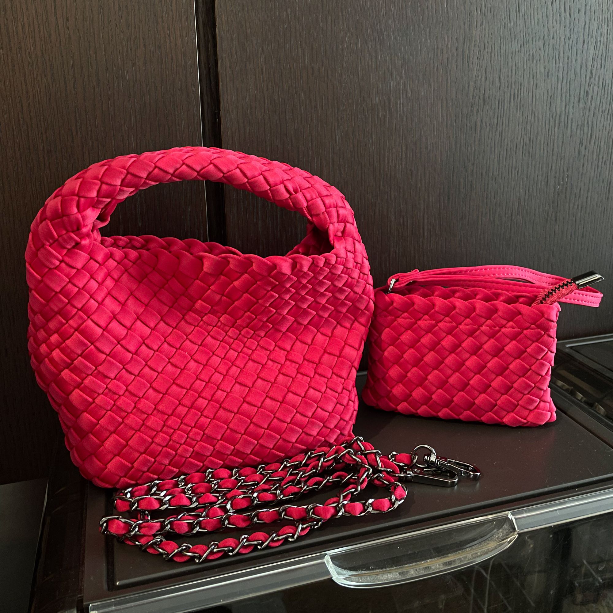 【手工编织】小众设计时尚百搭ins全手工托纯色特子母包52601