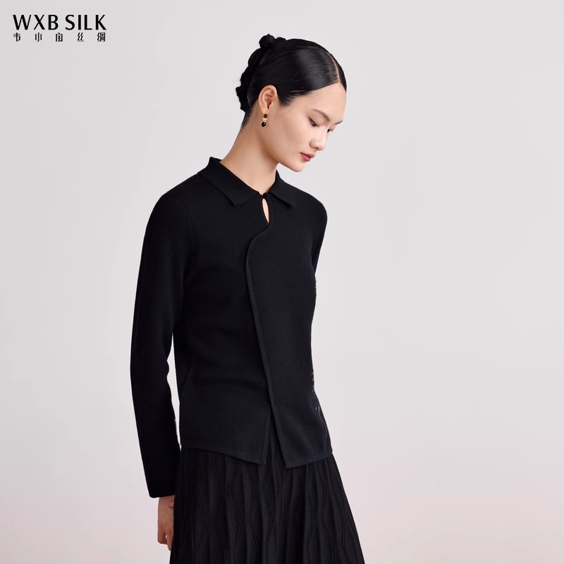 韦小宝绵羊毛新中式复古时尚优雅随性毛衫2341107172