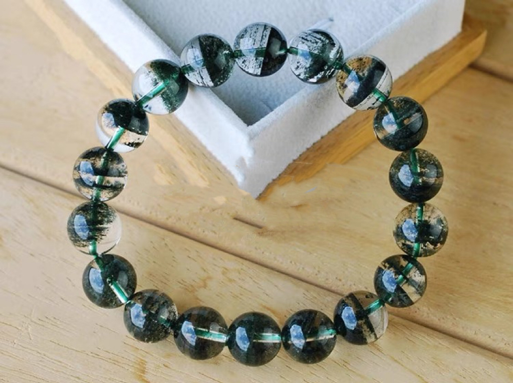 天然绿幽灵聚宝盆手串千层水晶手链男女款珠宝直播多样性发一