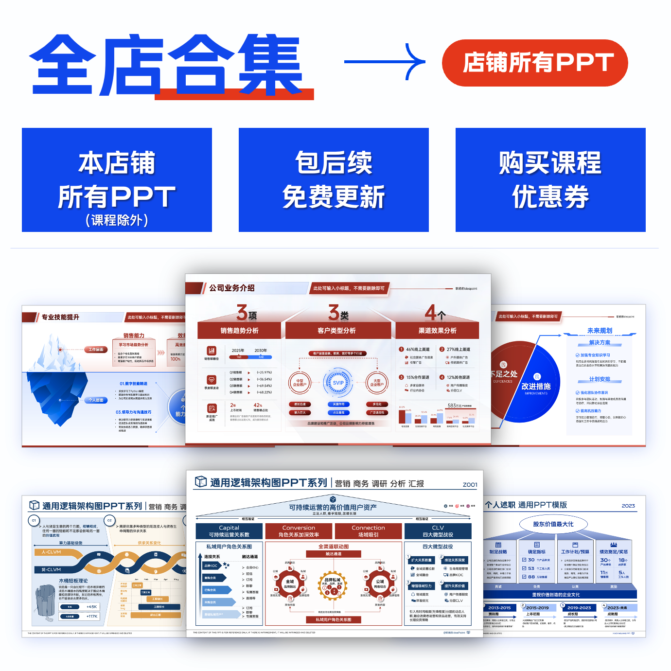 全店PPT模板合集，一次性到手
