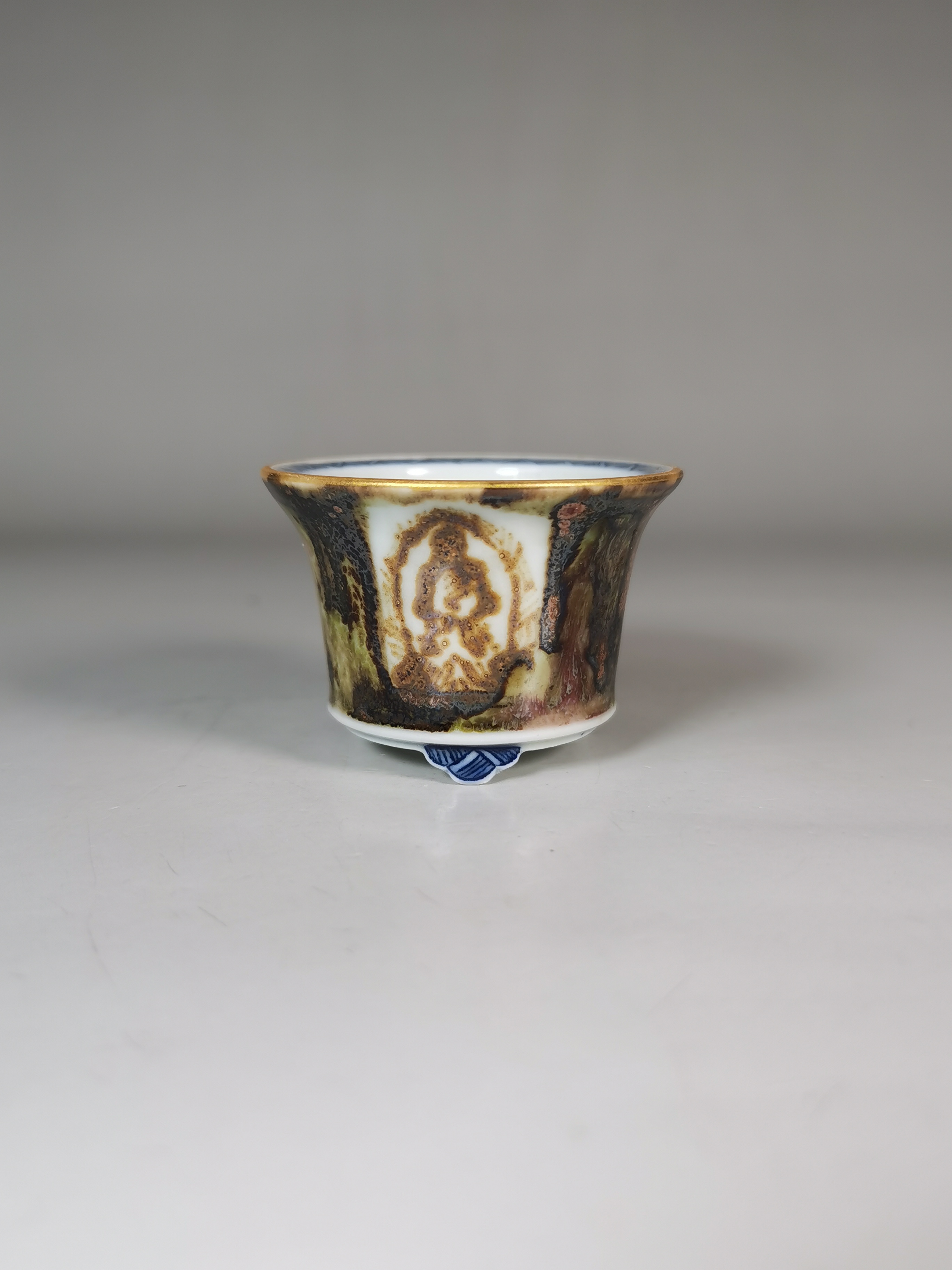 颜色釉综合装饰千年回响豆盆