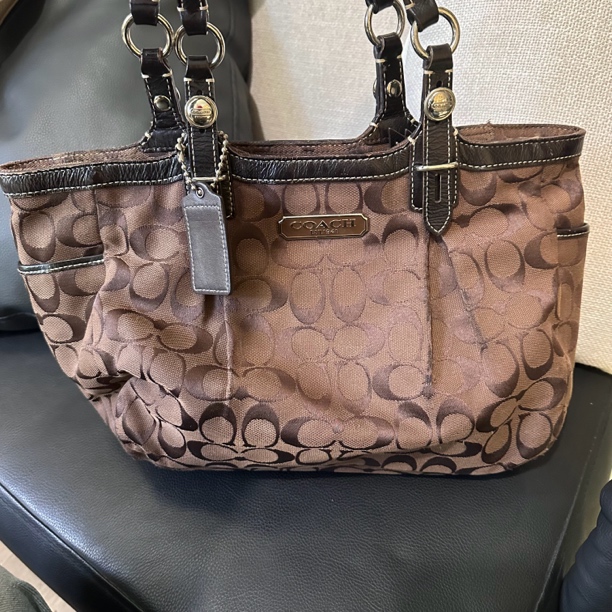 95新 COACH/蔻驰 Giggle中古/coach中古托特
