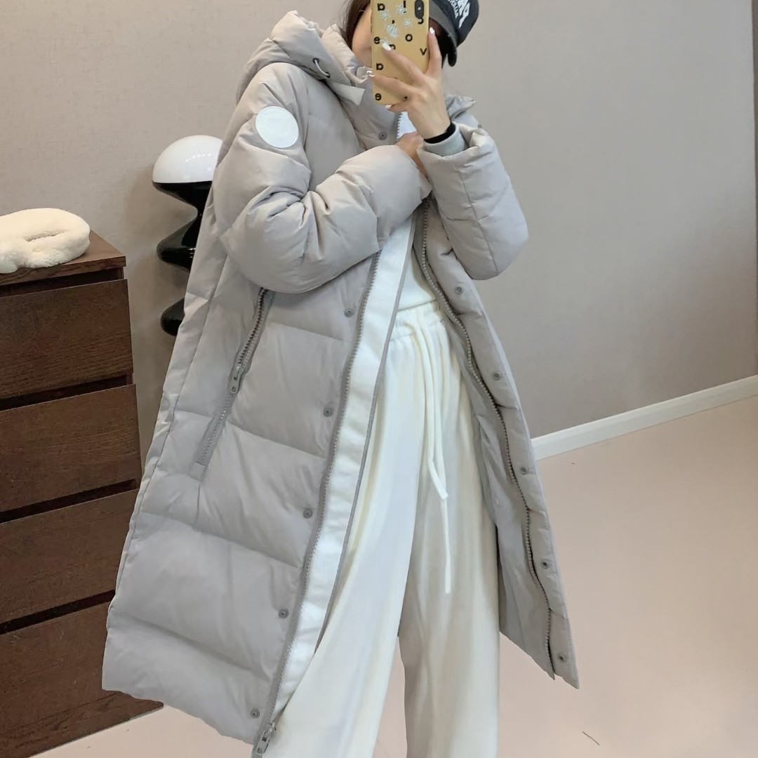羽绒服女冬季新款男女同款高端时尚显瘦长款加厚白鸭绒轻奢外套