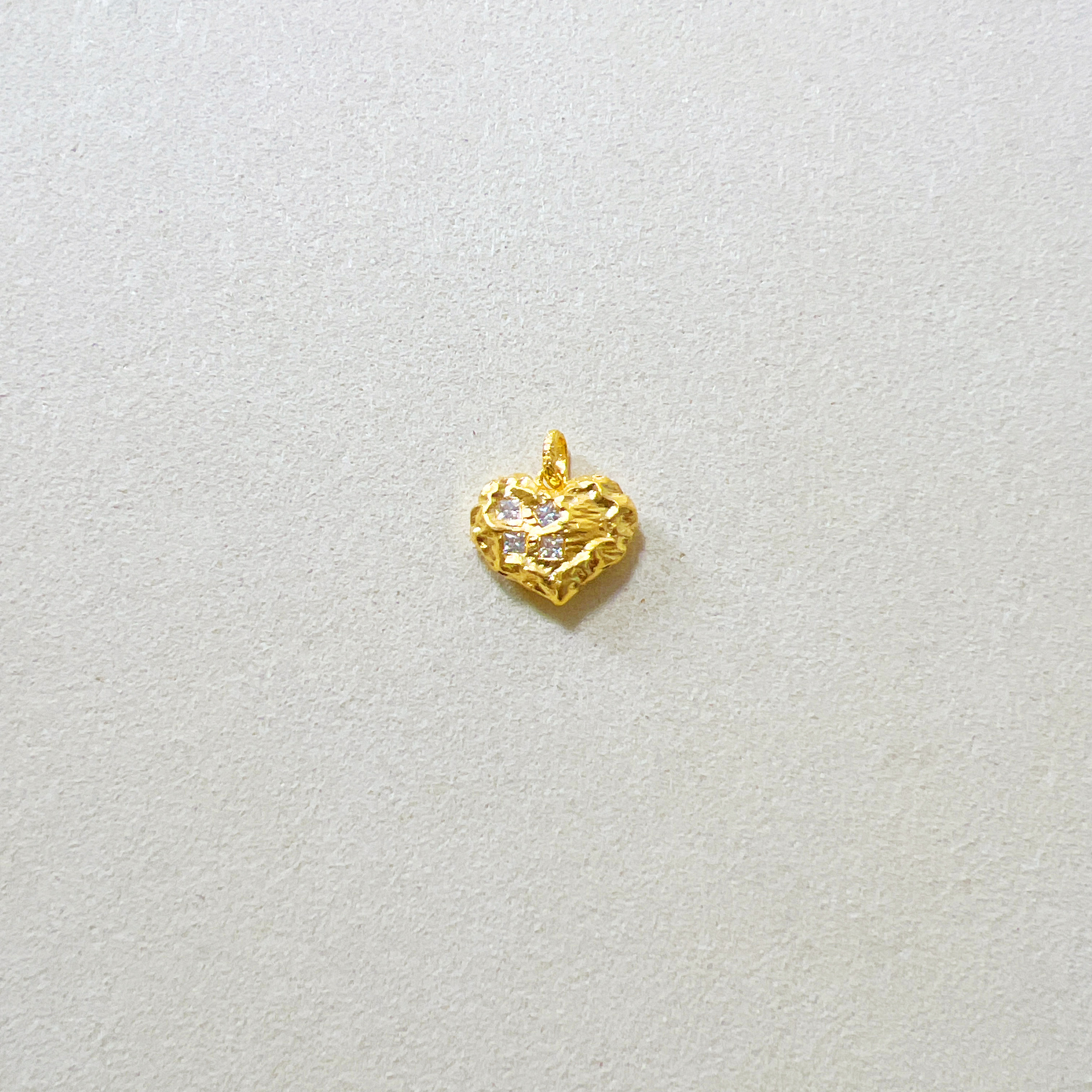 云珑珠宝甄选 足金999 爱心陨石吊坠