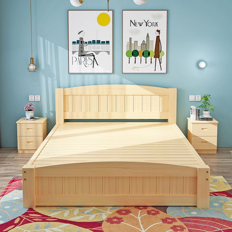 实木床1.8米双人床主卧现代简约1.5米出租房床简易1米家用单人床