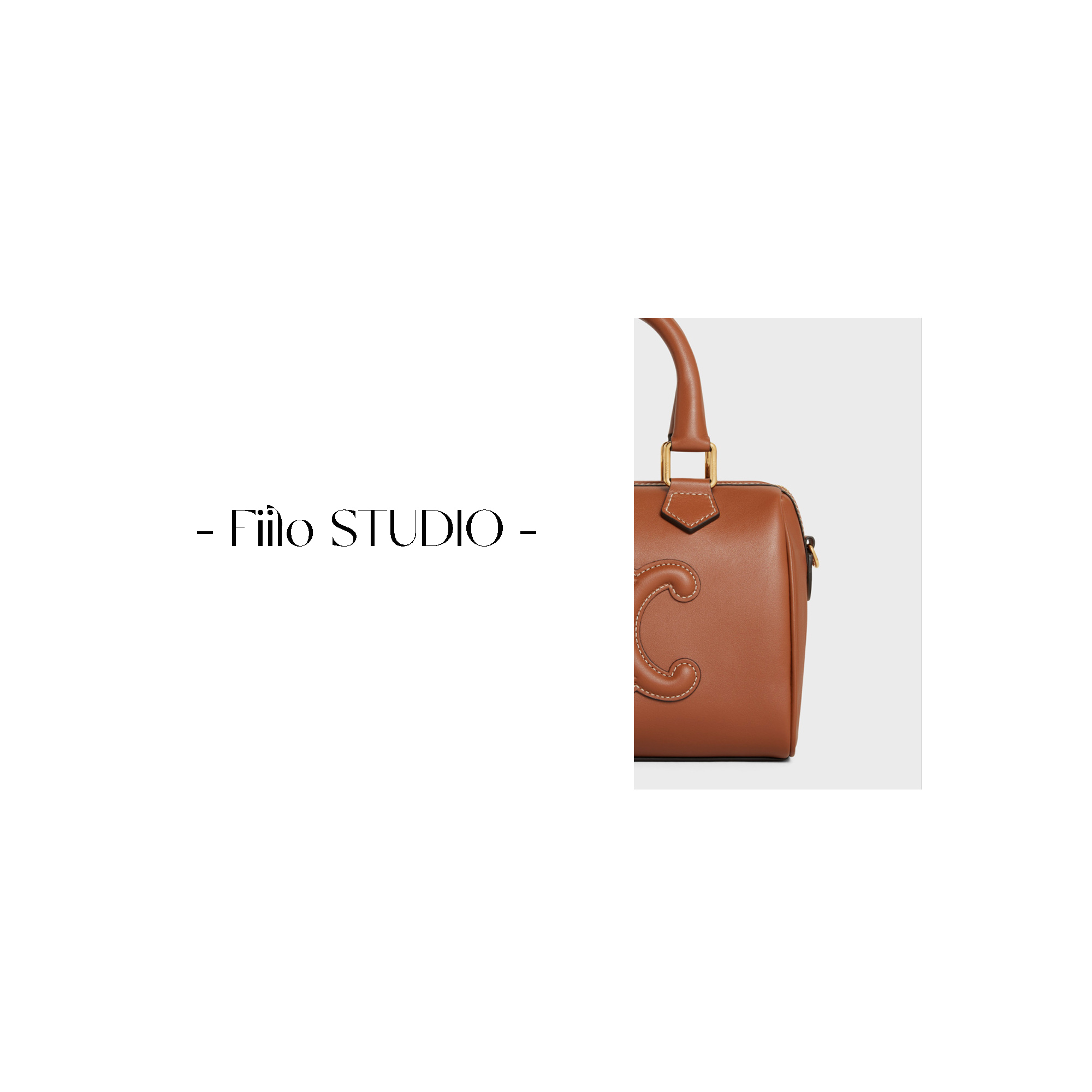 【Fiilo菲洛高奢】C波士顿·高端定制复古牛皮波士顿手提斜挎包C35