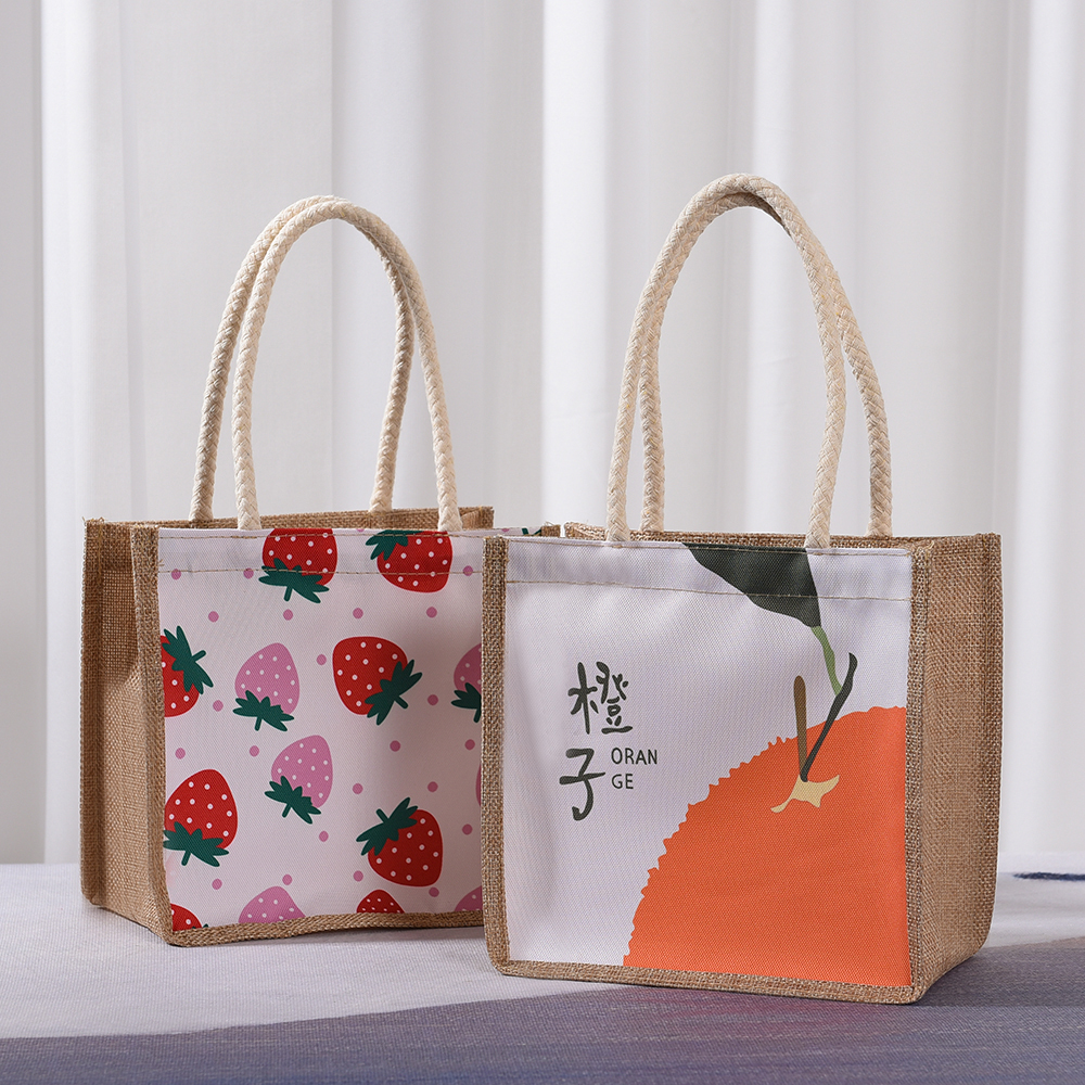 日系帆布包女手提包新款韩版卡通文艺手拎零食袋学生便当小包包