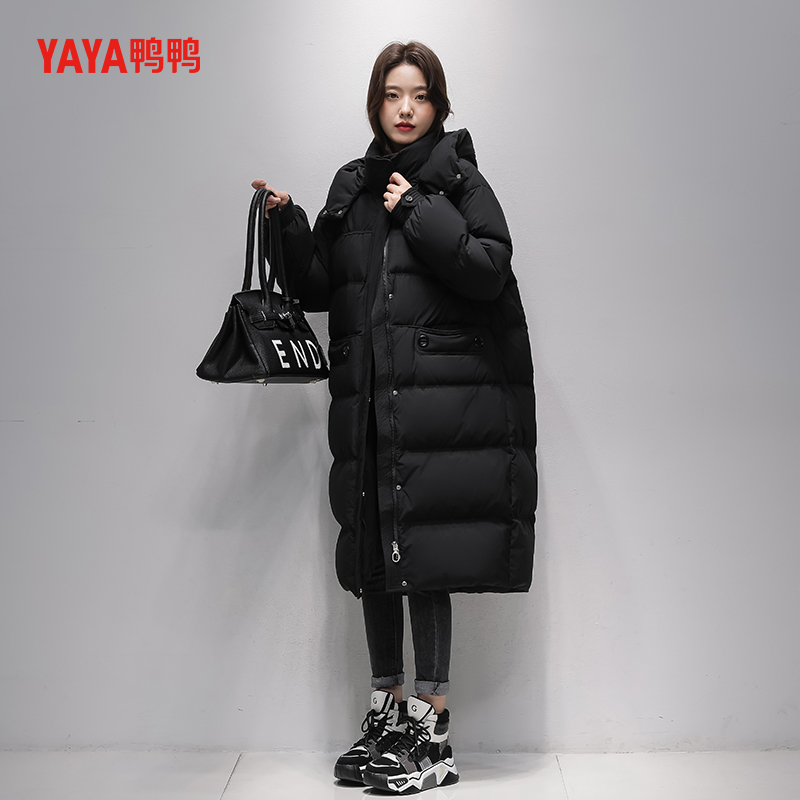 YAYA/鸭鸭鸭鸭羽绒服女2023冬新款韩版宽松时尚气质女士外套30738