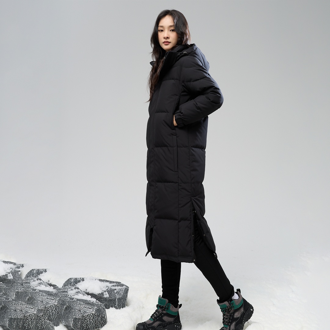 羽小白羽小白中戏长款过膝加厚时尚宽松连体外套羽绒服