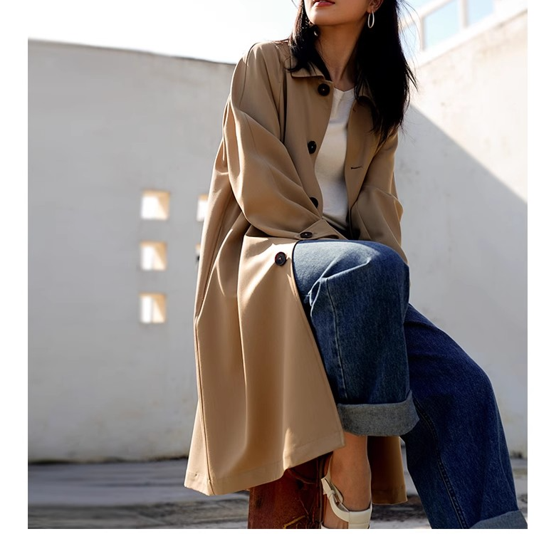 全精品／露珠高支三防蚕丝羊毛精纺风衣