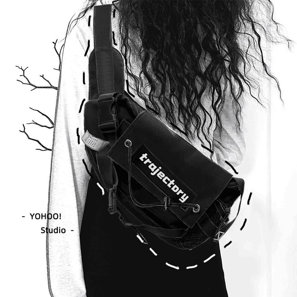 YOHOO!/chic韩系慵懒风休闲百搭单肩帆布包包购物布袋书包女ins