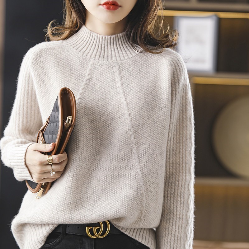 秋冬装纯色打底衫上衣毛衣女装冬季2023新款洋气小衫百搭打底秋装