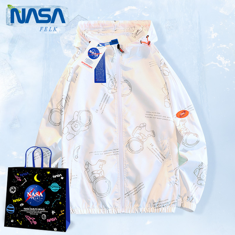 NASA联名冰丝防晒衣男女款夹克夏季情侣空调衫薄款外套户外防晒服