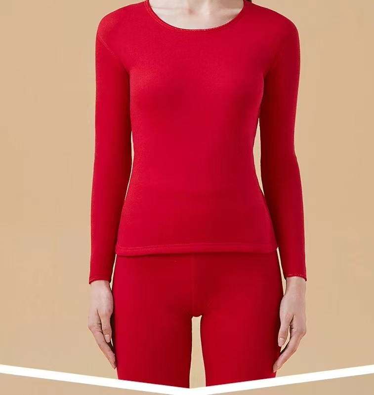 女士保暖内衣新年大红喜庆打底套装（款式以直播间为主)