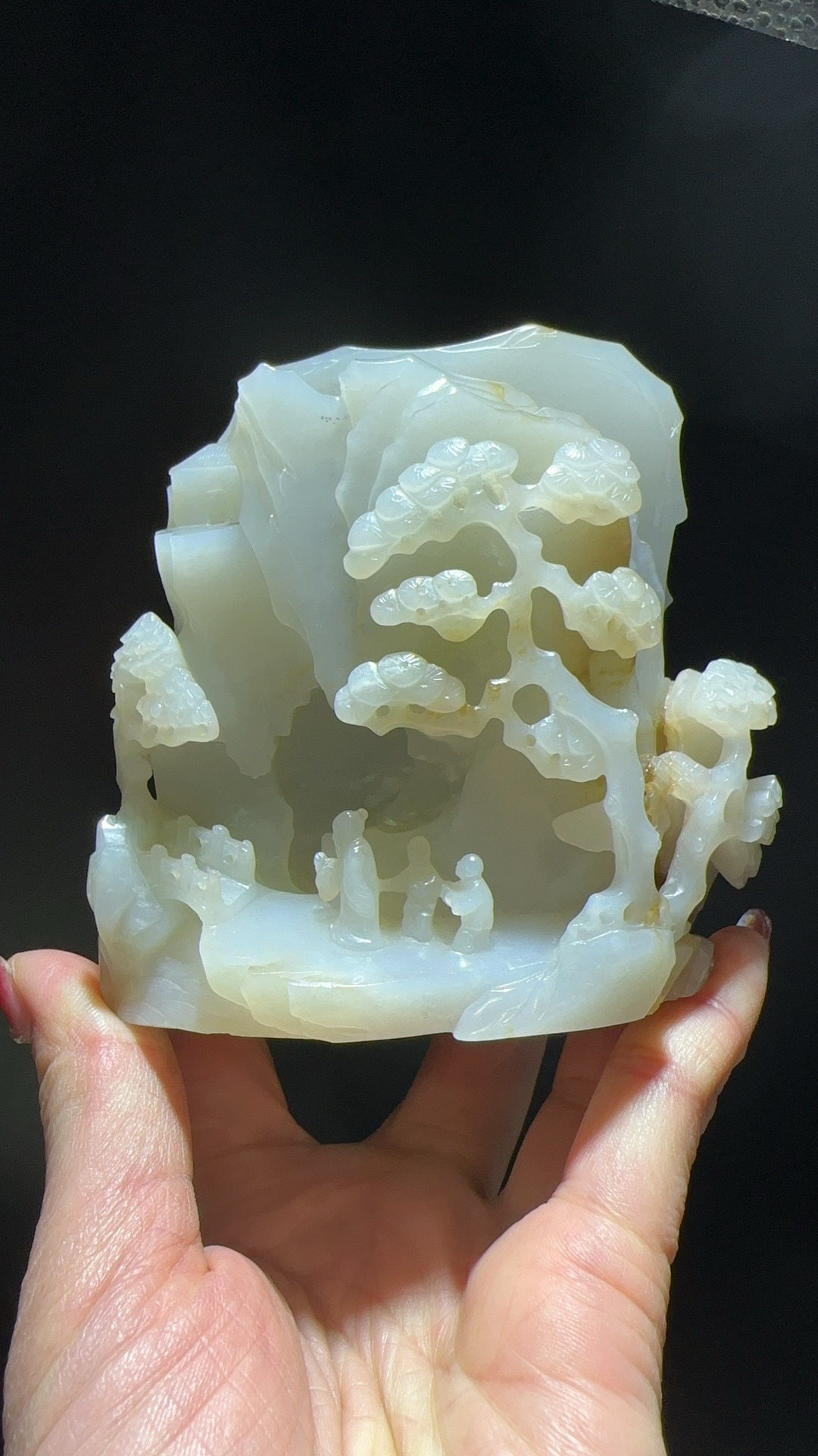 和田白玉山子摆件