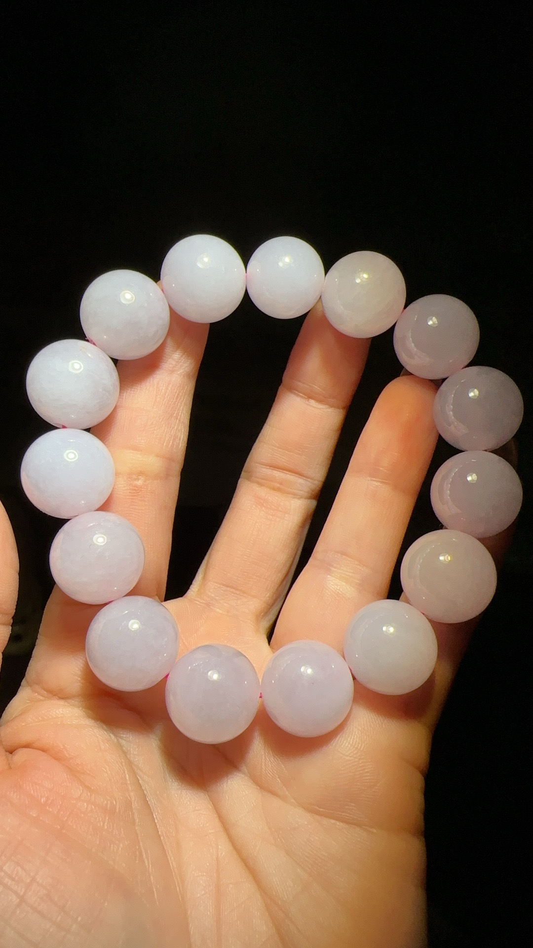 紫罗兰翡翠手串全品冰透