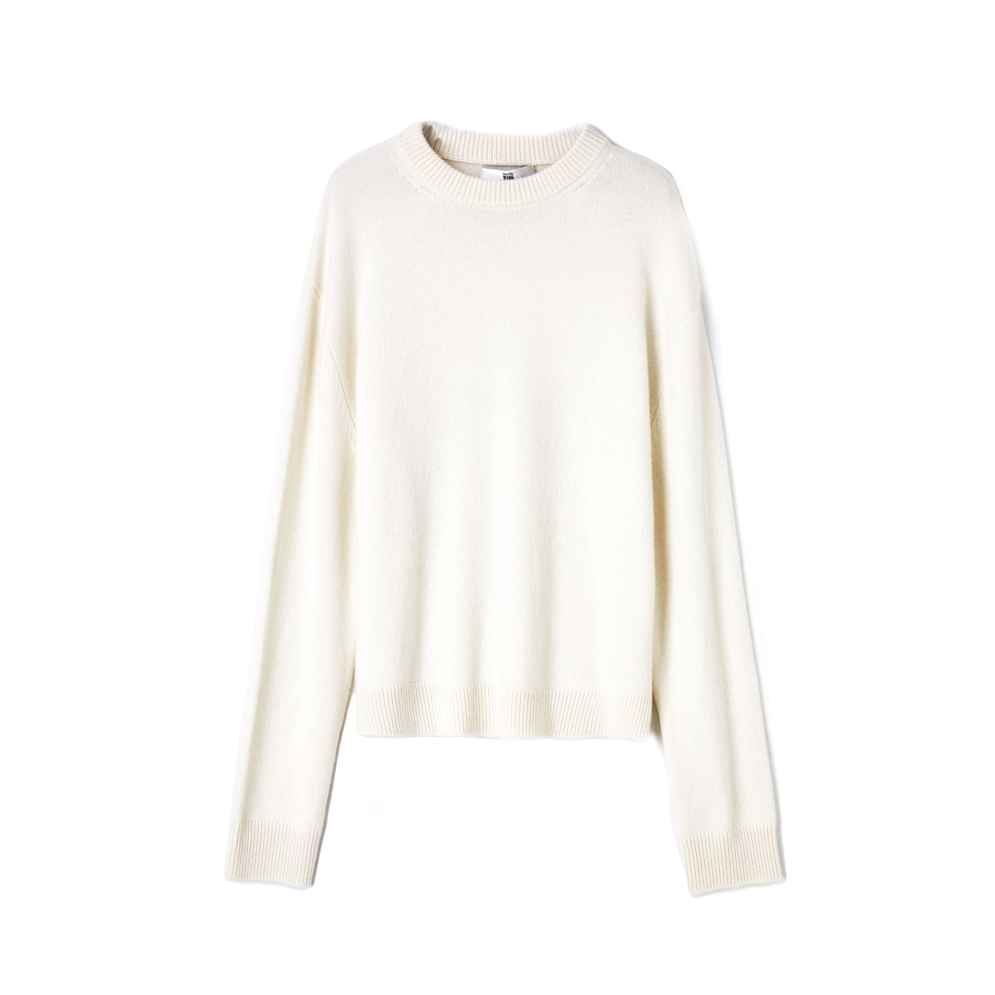 對倒DUIDAO 24AW 设计师品牌 TURIGHT买手店 白色圆领羊绒针织衫