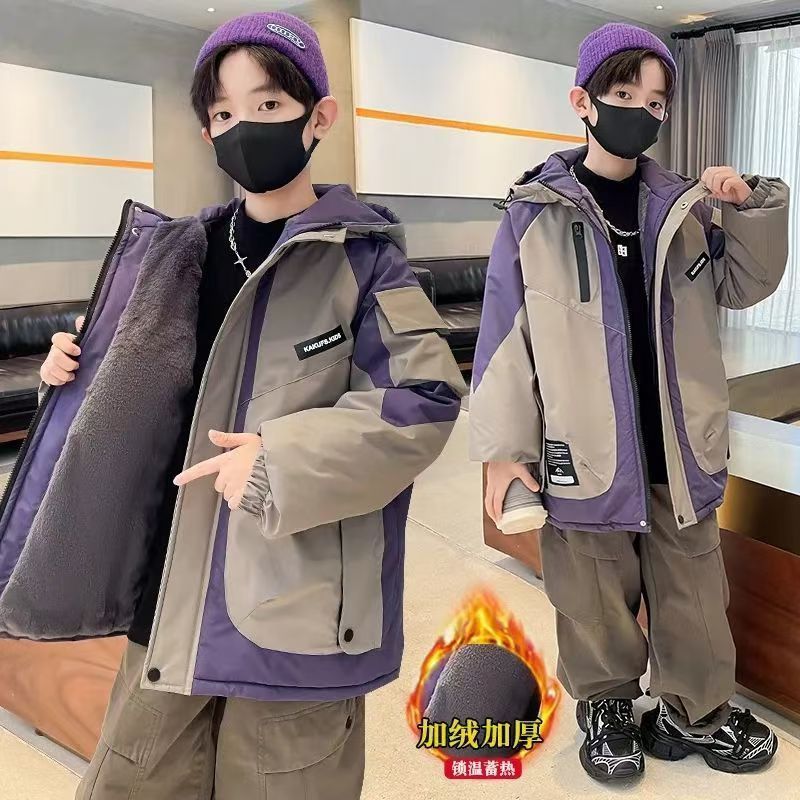 【专属】男童棉服冬季棉衣2025新款儿童派克服加绒加厚男孩冬