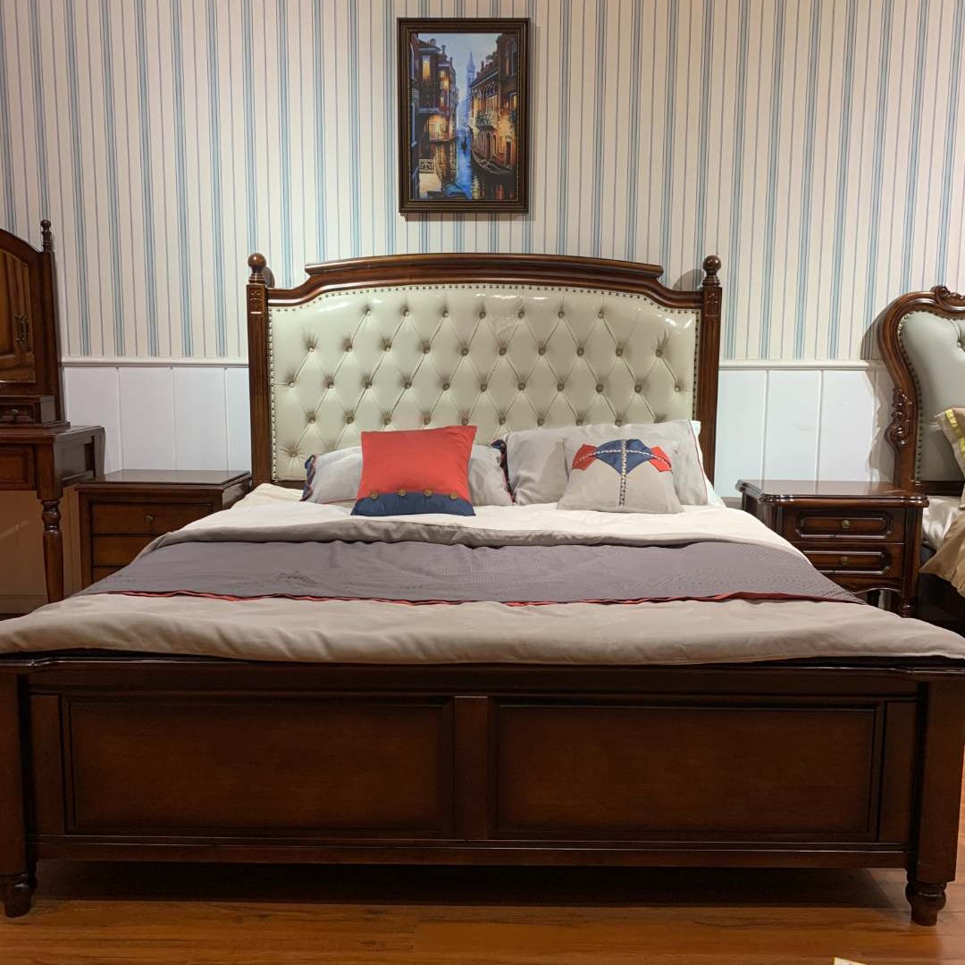 臻品世家美式风格家具，美式主次卧床大床主卧室高箱轻奢新中式