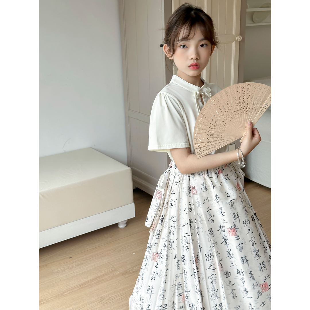 SZKP夏季新款女童新中式套装6-15岁中大童女宝宝套装BXTX440868